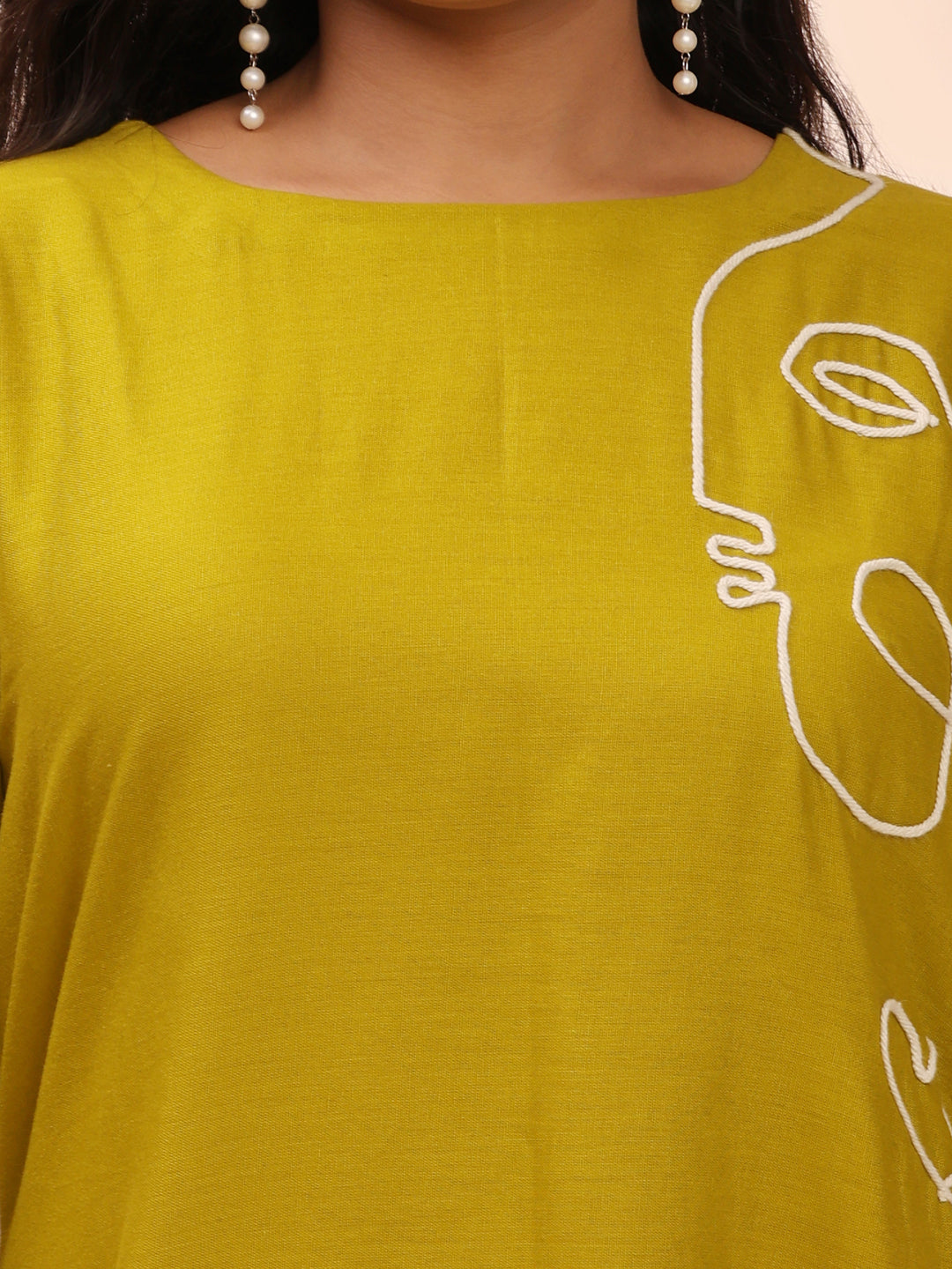 Elegant Cotton liril Green Summer Dress