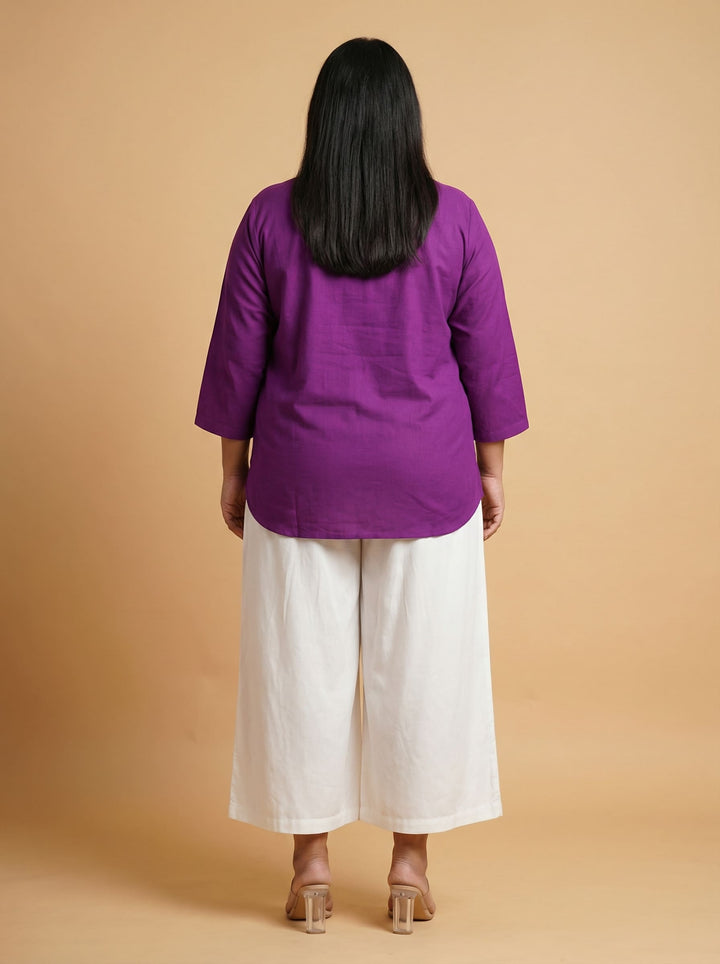 Purple Cotton Patch Work Top