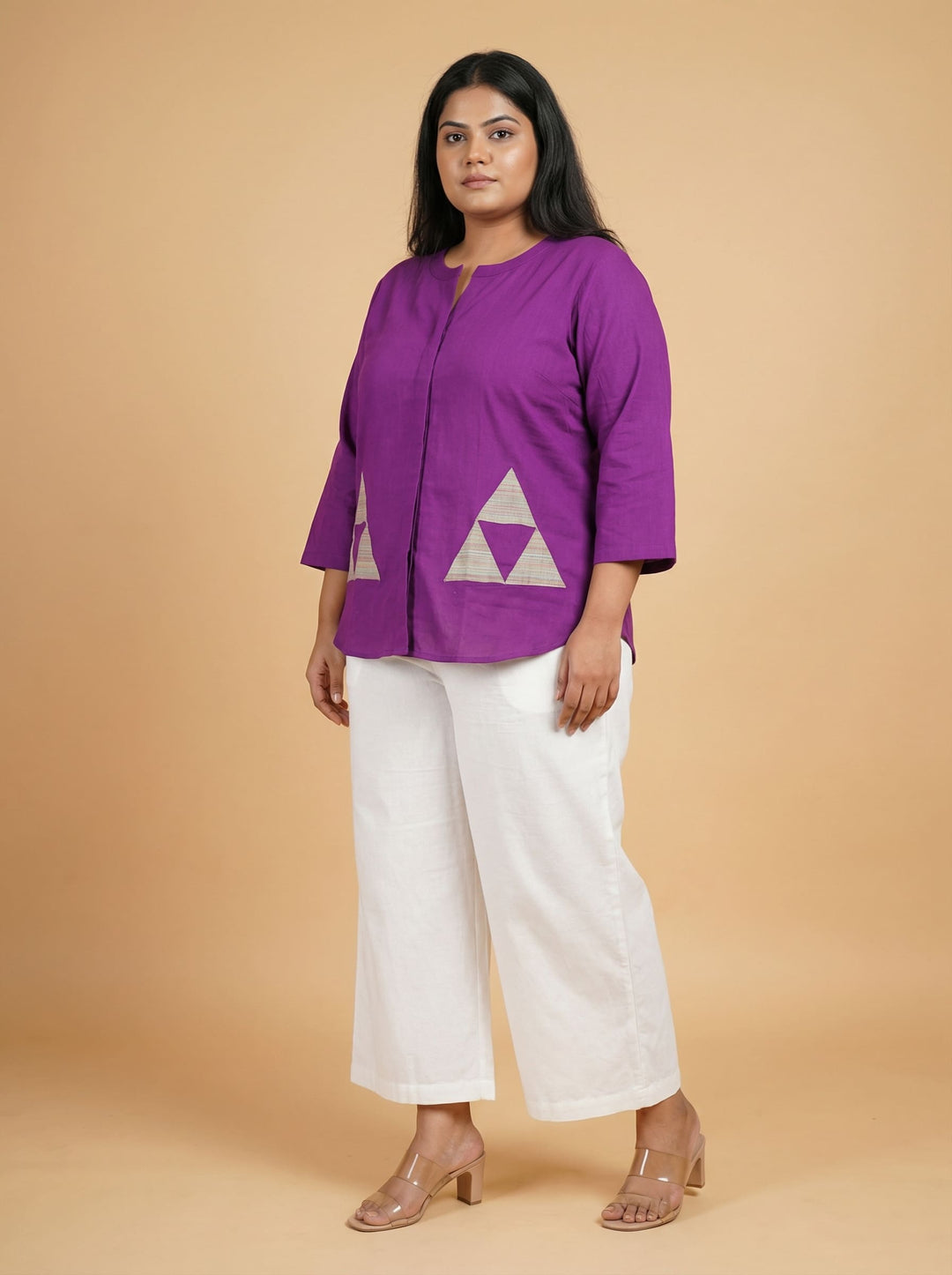 Purple Cotton Patch Work Top