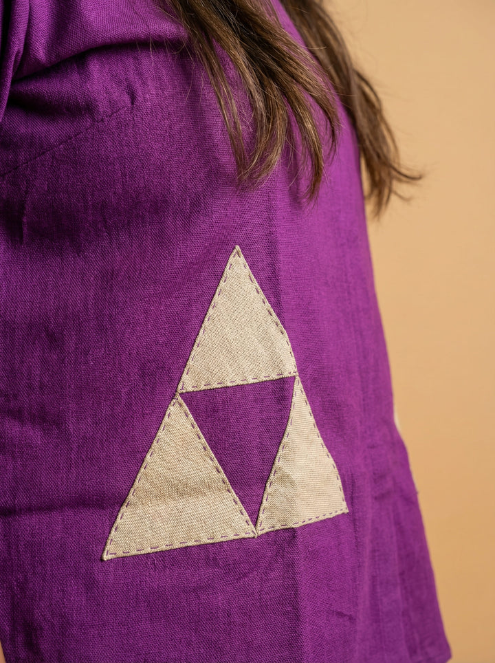 Purple Cotton Patch Work Top