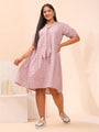 Purple cotton casual summer dress