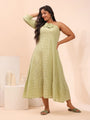 Sage green cotton dress for summer