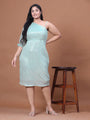 Sea Green One Shoulder Sequin Dress For Women