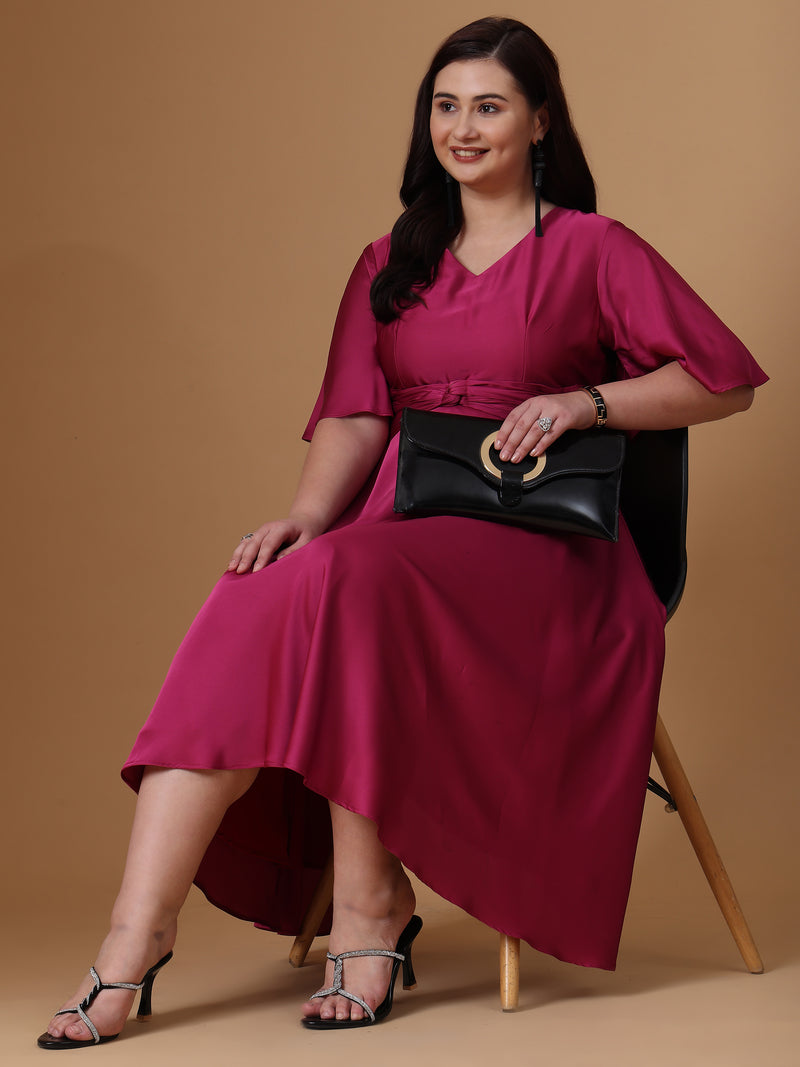 Velvet Satin Rani Straight Dress For Women