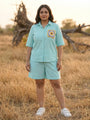 Sky blue resort casual wear for women