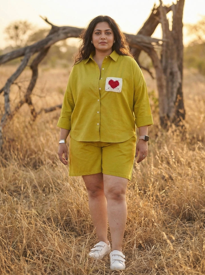 Casual resort wear with yellow skort