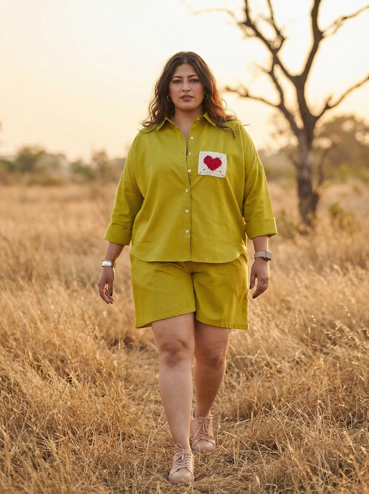 Casual resort wear with yellow skort