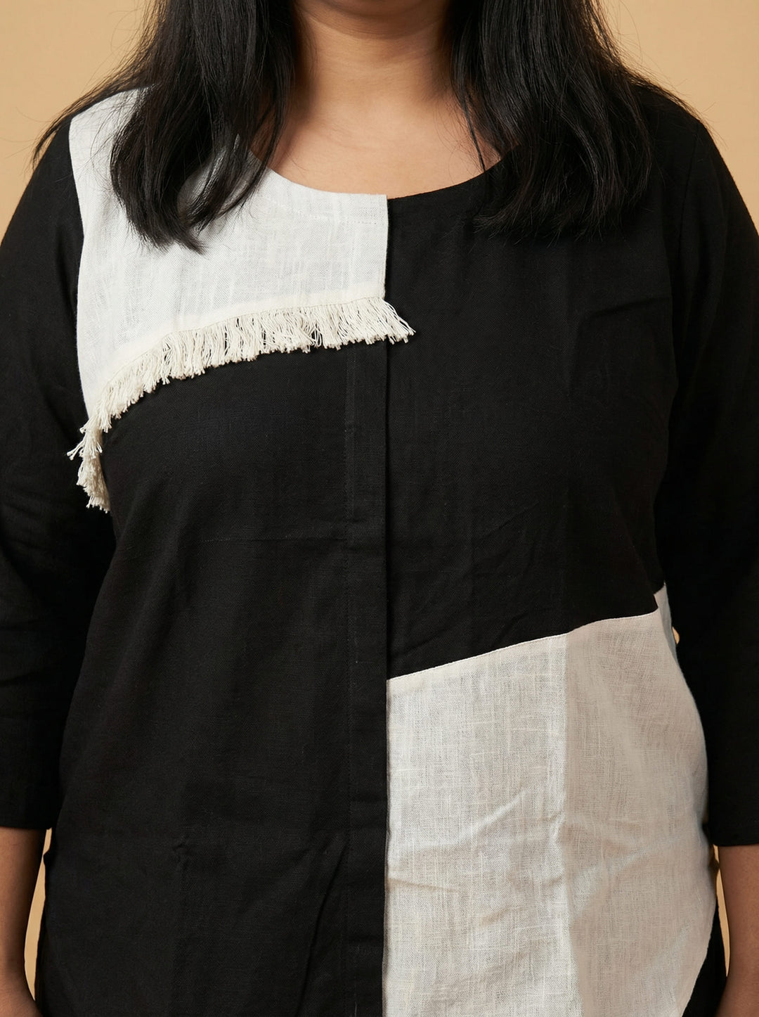 Mandarin Collar Plus Size Top