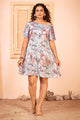 Floral Printed A-Line Summer Dress