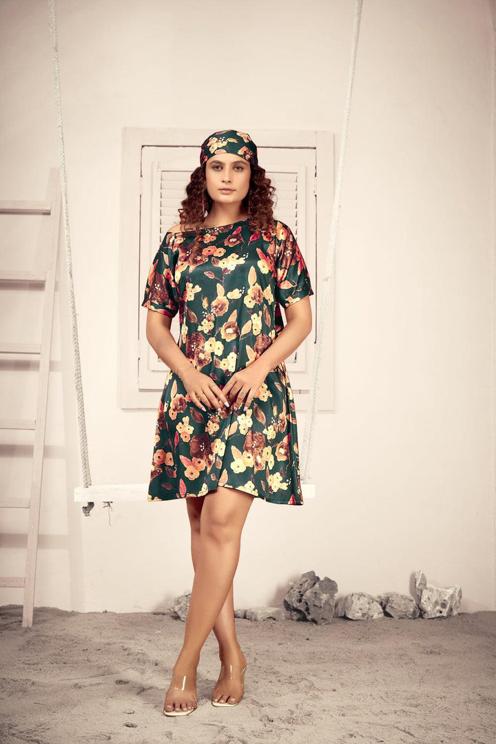 Summer Wear One Shoulder Floral Printed Dress - Curvy Lane