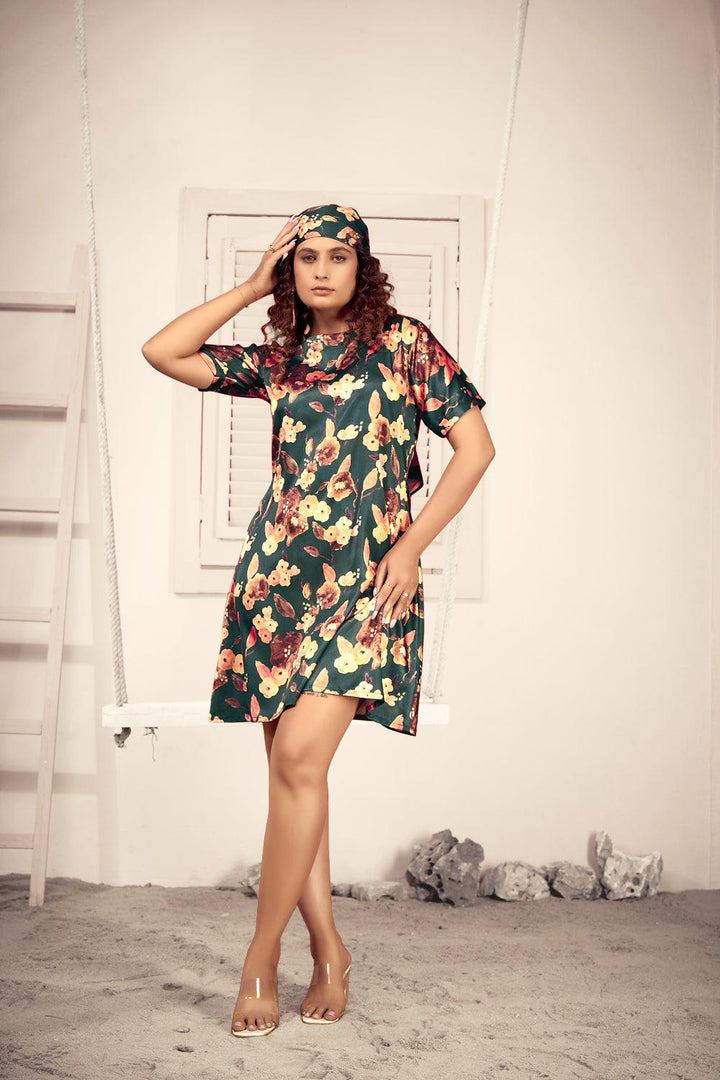 Summer Wear One Shoulder Floral Printed Dress - Curvy Lane