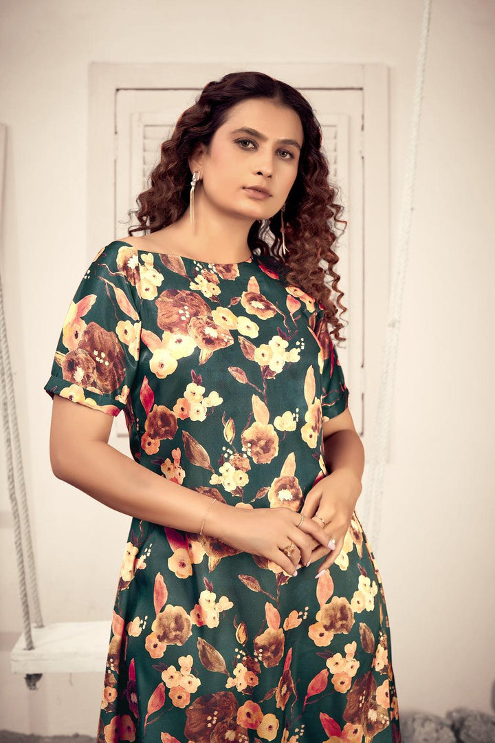 Summer Wear One Shoulder Floral Printed Dress - Curvy Lane