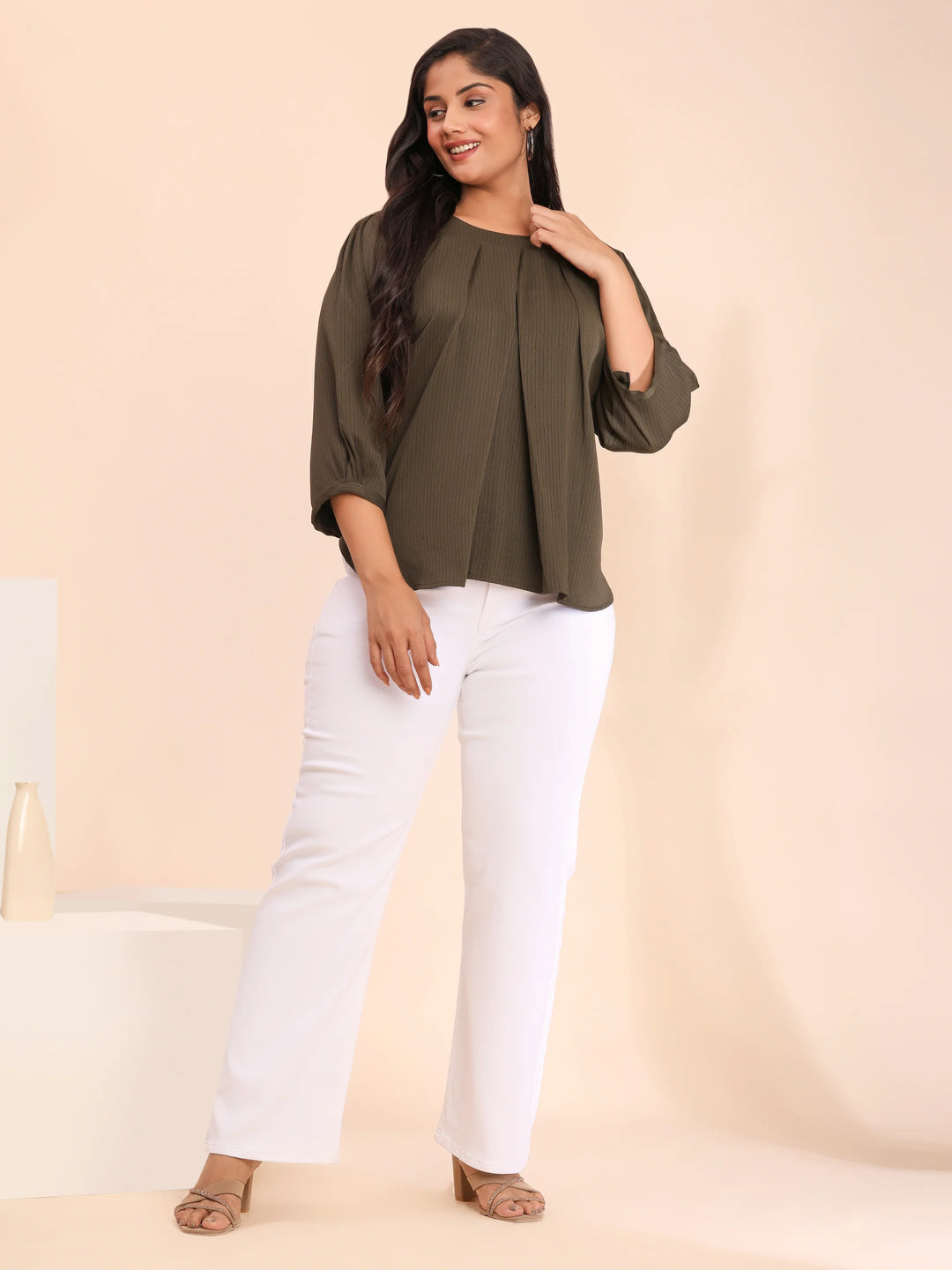 green casual tops for women