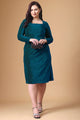 Rama Pleated Long Sleeve Body Cone Dress