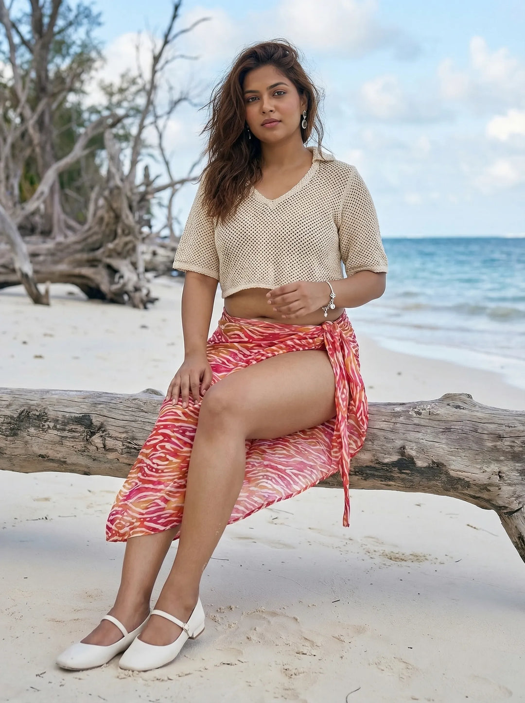 Curveylane's multicolor stylish beachwear bikini coverup