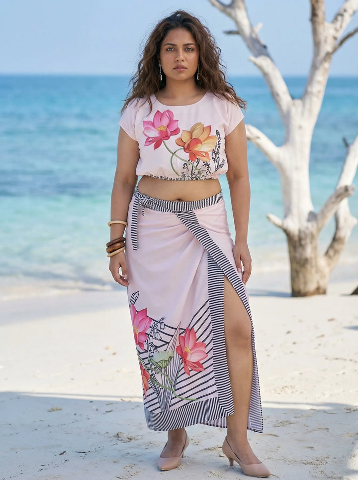 Curvylane's floral sarong summer beach wear for ladies