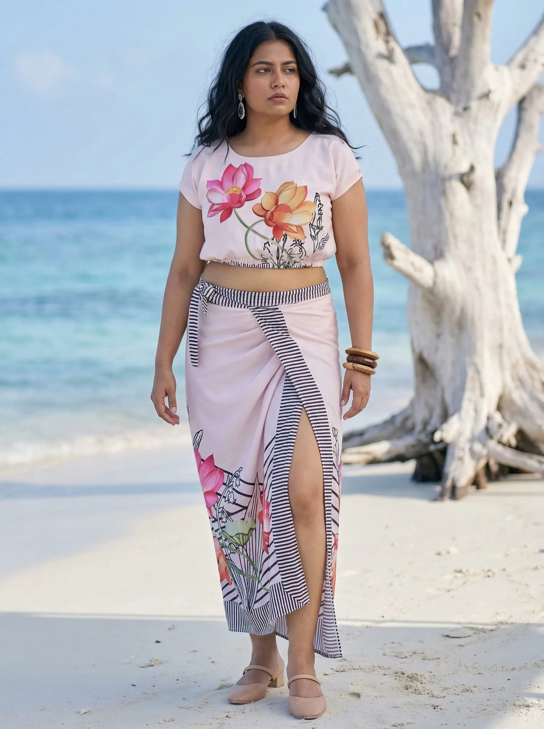 Curvylane's floral sarong summer beach wear for ladies