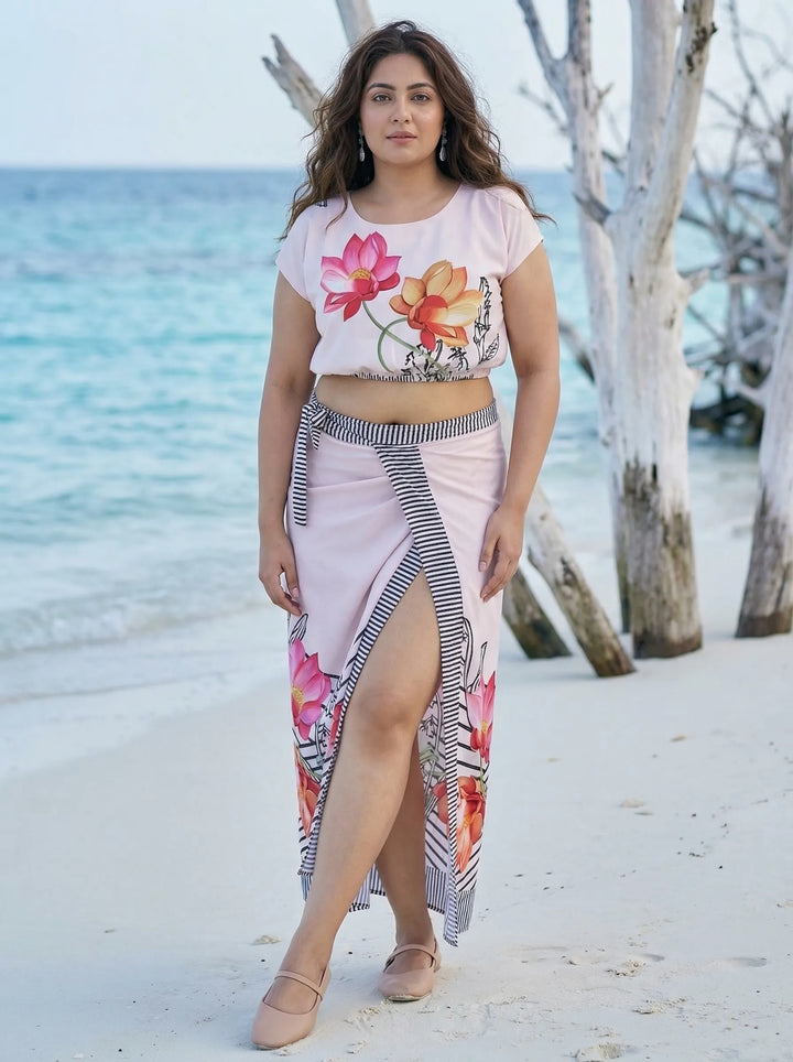 Curvylane's floral sarong summer beach wear for ladies