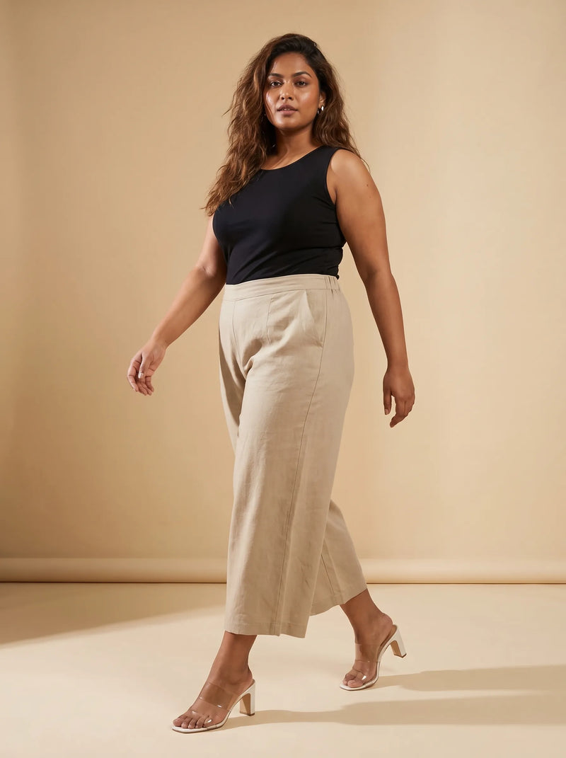 Off White Stylish Culotte Pant for Women