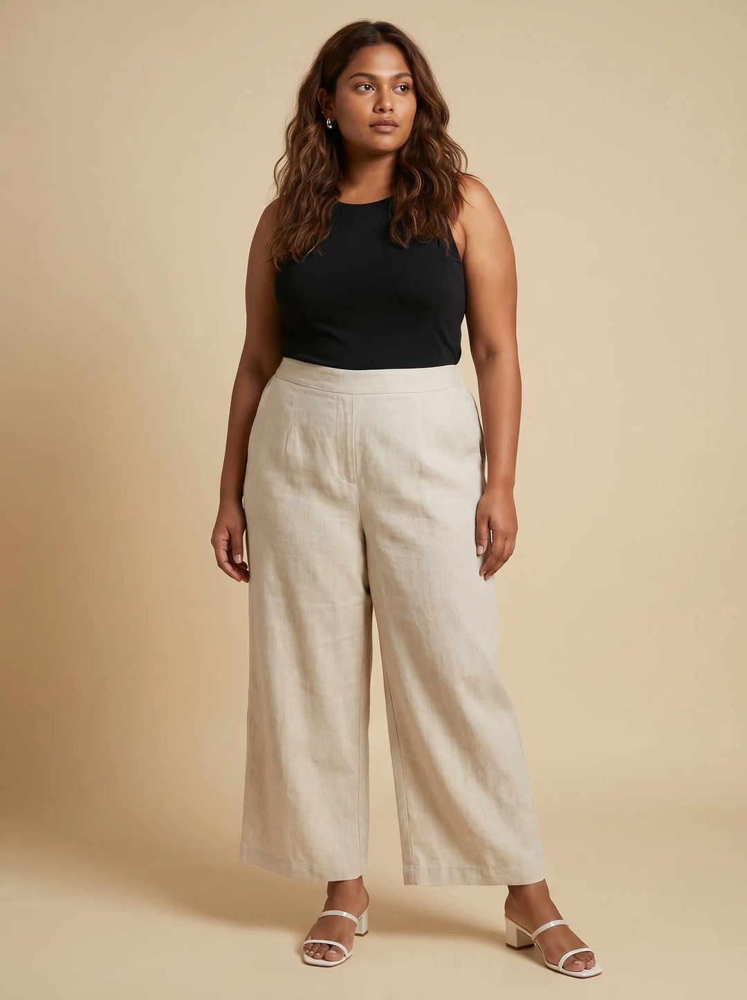 Off White Stylish Culotte Pant for Women