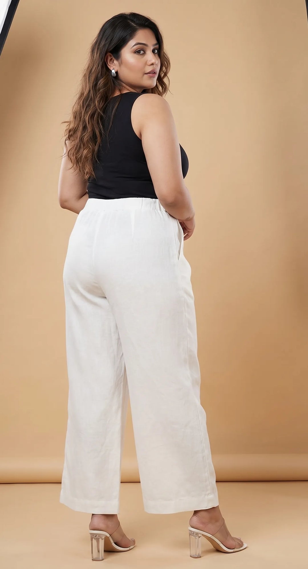 White Stylish Wide Leg Pant for Women