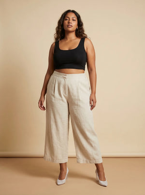 Off White Stylish Culotte Pant for Women