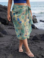 Green Floral Printed Sarong