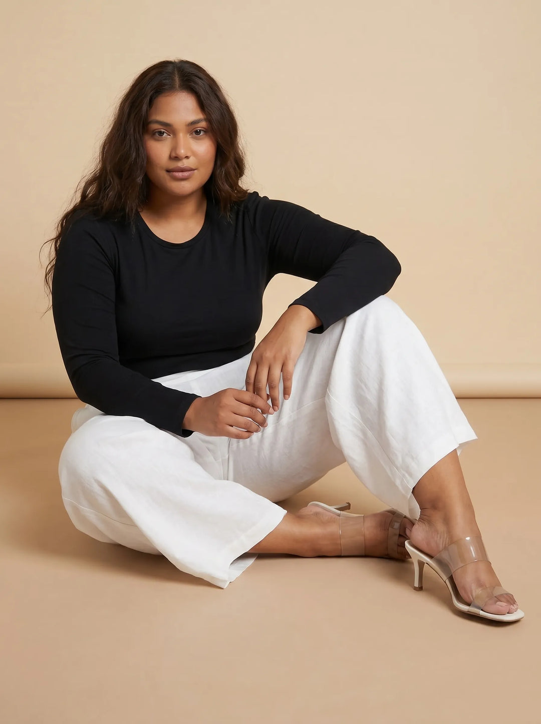 White Stylish Wide Leg Pant for Women