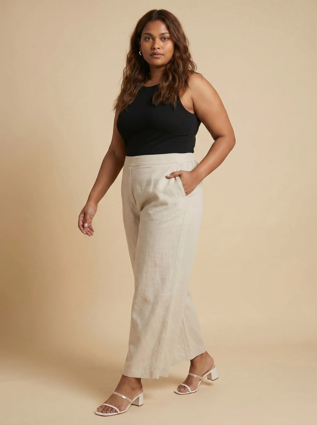 Off White Stylish Culotte Pant for Women