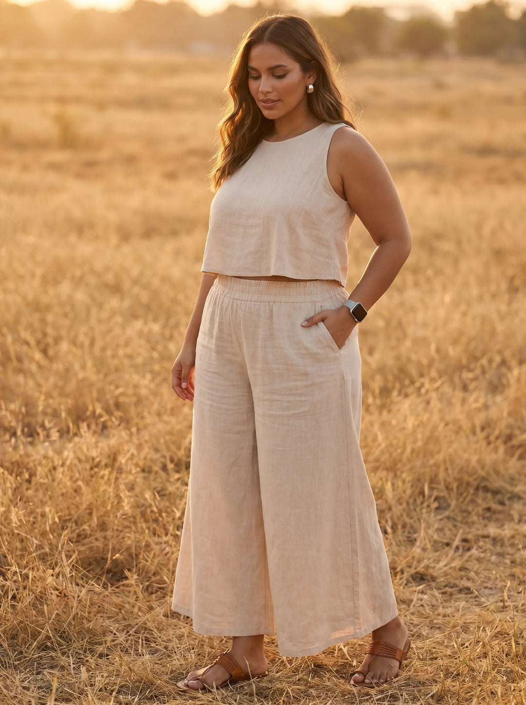 Off White Stylish Palazzo for Women