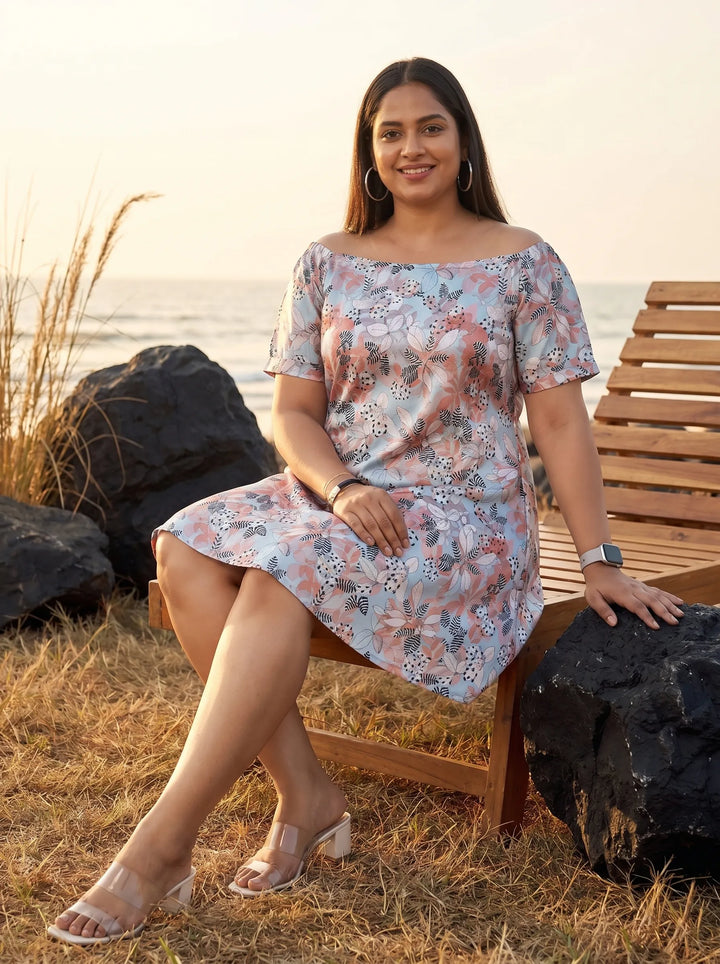 Floral Printed A-Line Summer Dress