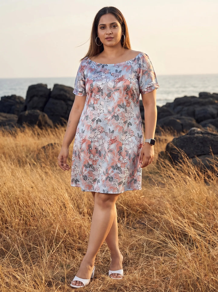 Floral Printed A-Line Summer Dress