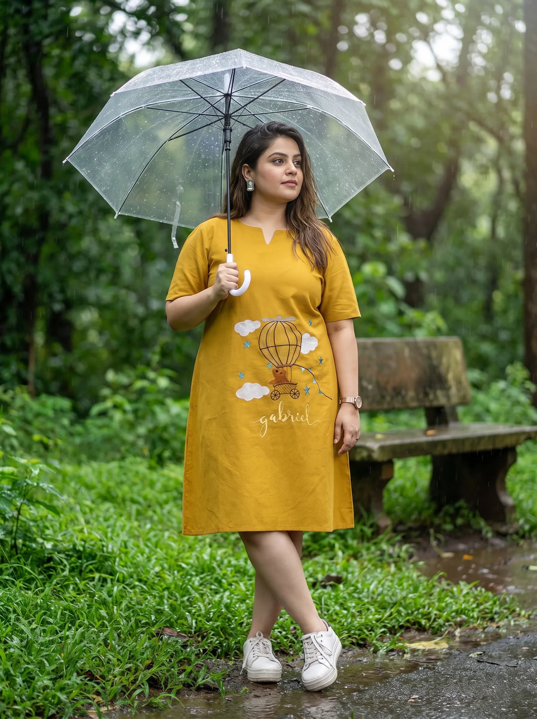 Mustard Yellow Casual Summer Dress For Women