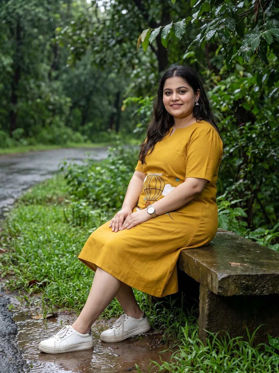 Mustard Yellow Casual Summer Dress