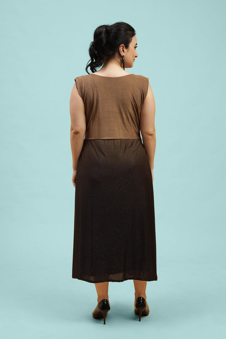 Shimmering ombre gradient midi dress, the perfect pick for a kitty party, evening night, and date night.