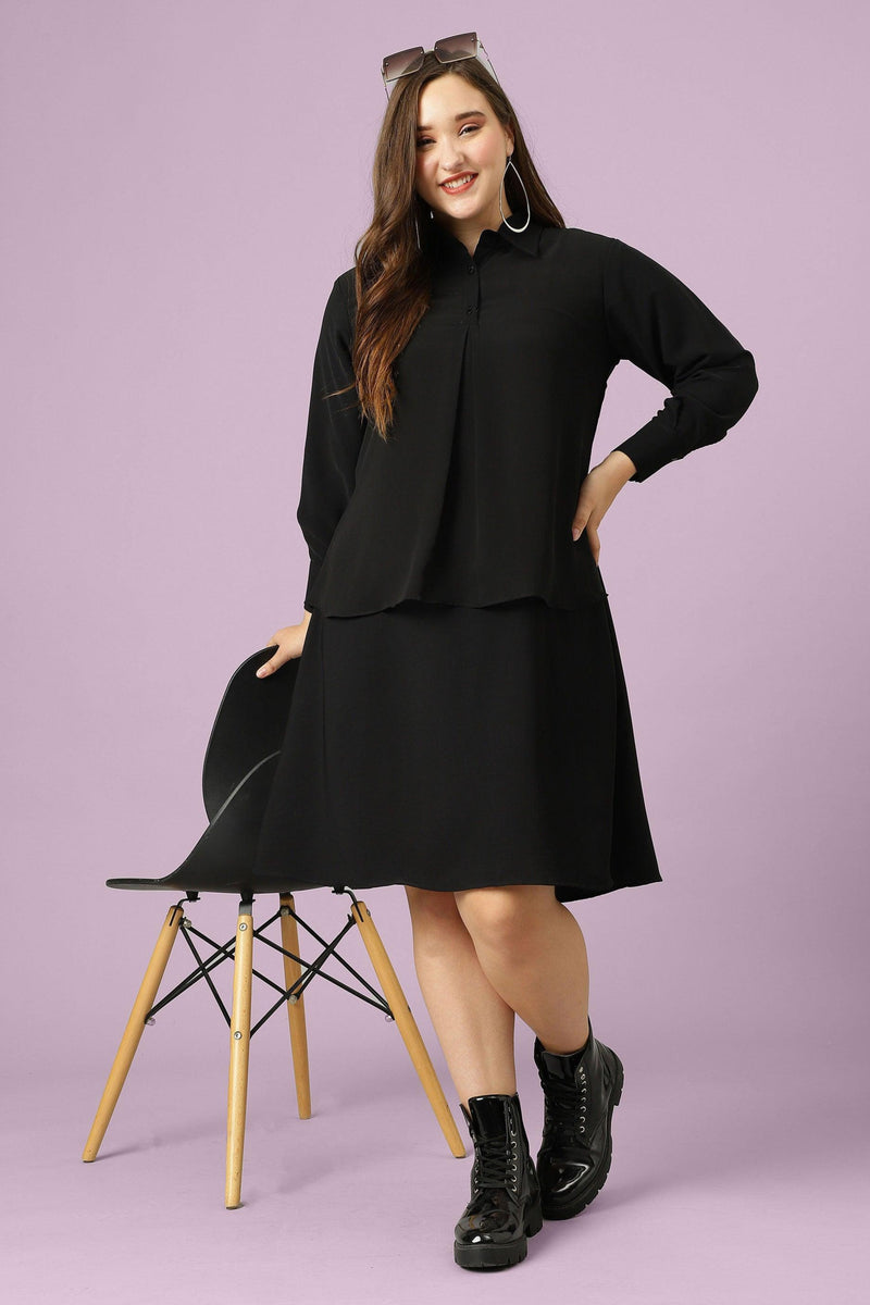 Curvy Lane Women Plus Size Shirt Collar Office Wear Tunic - Curvy Lane